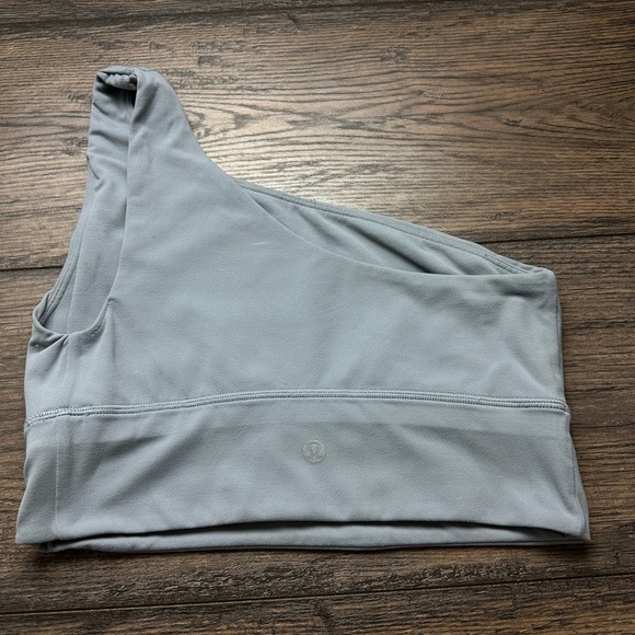 lululemon athletica Gray One-Shoulder Crop Top - Picture 1 of 4